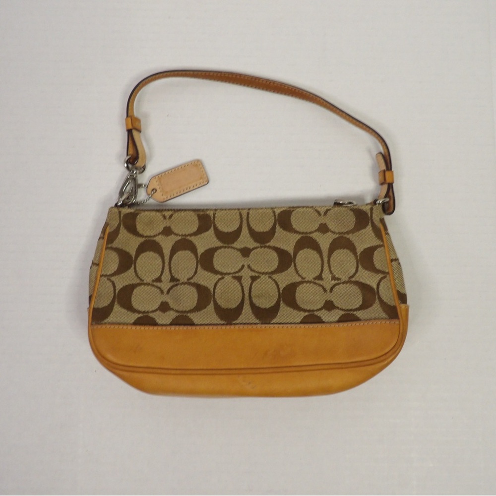 Coach Signature Canvas and Leather Shoulder Bag